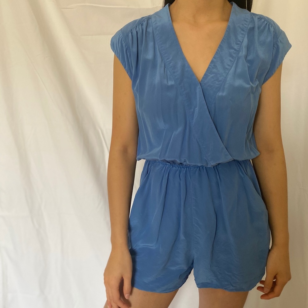 Babaton Silk Blue Romper